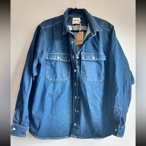 NWT Rudy Jude Indigo Denim Chamois Utility Shirt